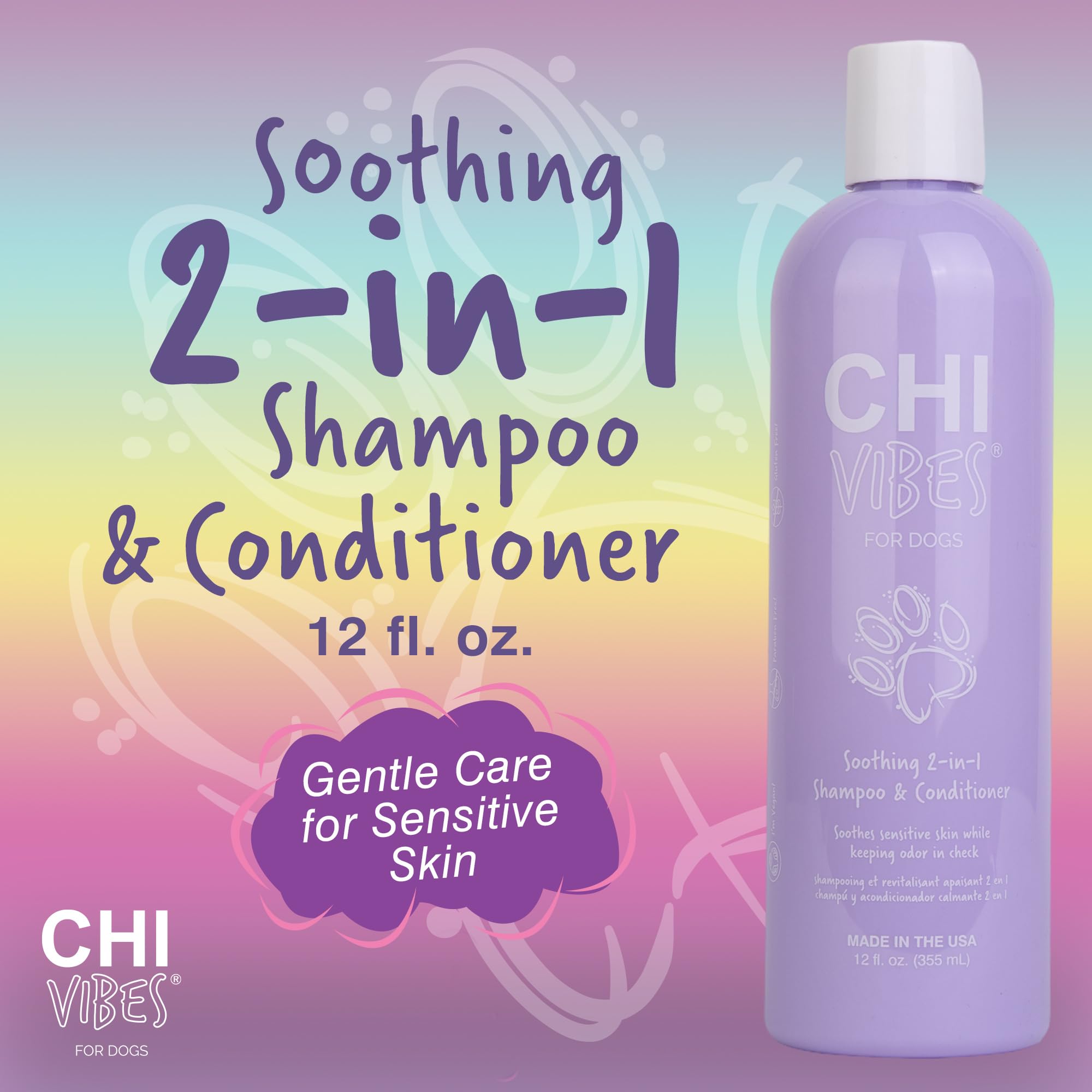 Amazon.com : CHI Vibes for Dogs Soothing 2 in 1 Dog Shampoo and